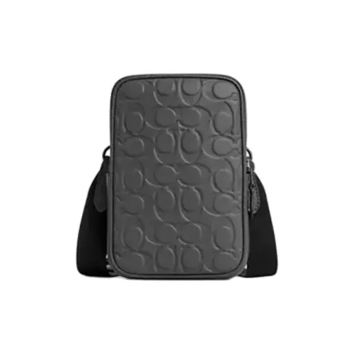 COACH Aden Smooth Calfskin Сумка через плечо Mini Женская Углеродно-серый