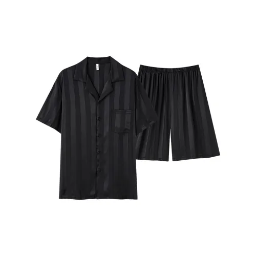 Cotton Gene Черный Мужской Пижамный Комплект