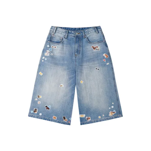 Nicebad Выстиранные синие женские джинсовые шорты