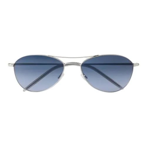 Oliver Peoples Aviator Солнцезащитные очки Унисекс Серебряный