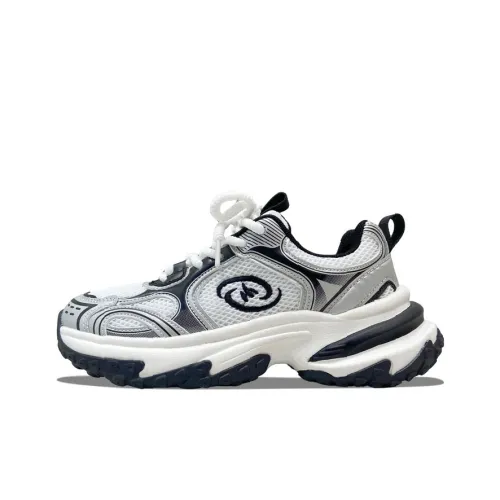 MQGAll Противоскользящий Устойчивый к износу Легкий Низкий Топ Текс-Подошва Кроссовки Унисекс Белый Серебристый Серый