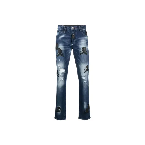 PHILIPP PLEIN Небесно-голубой Мужской Джинсы
