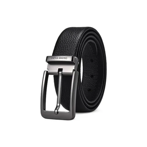 CALOWE KOLEVN Ремень из натуральной коровьей кожи набор в подарочной коробке мужской 3,5 см
