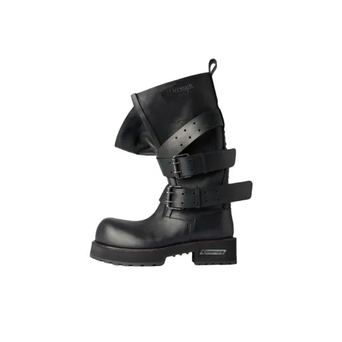 Balenciaga Высокие сапоги до колена, черные, мужские