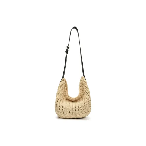 morellybear ПУ (полиуретан) Сумка через плечо Стандартная Женская Бежевая