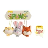 Джуди+Ник+Леопард Офицер Милый Пряжка Комбинация Подвеска+Поздравительная открытка