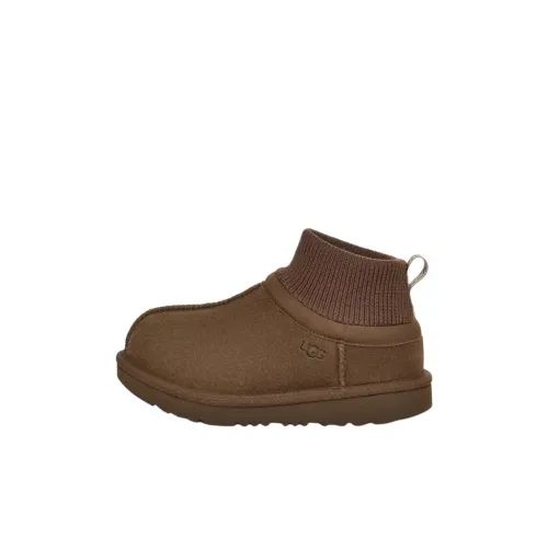 UGG Classic Ultra противоскользящие устойчивые к истиранию MID топ детские повседневные обувь коричневый для детей 3-7 лет