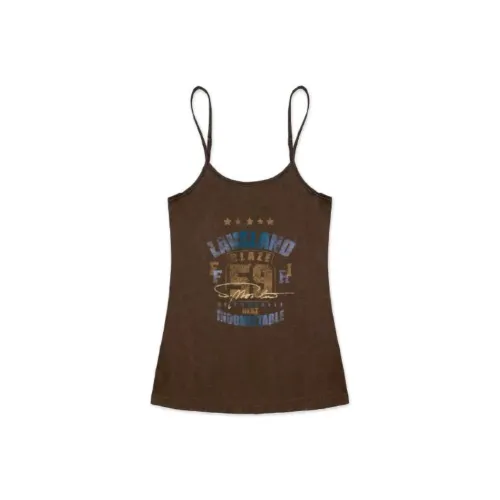 LAVA LAND Темно-кофейные Женские Камисоли