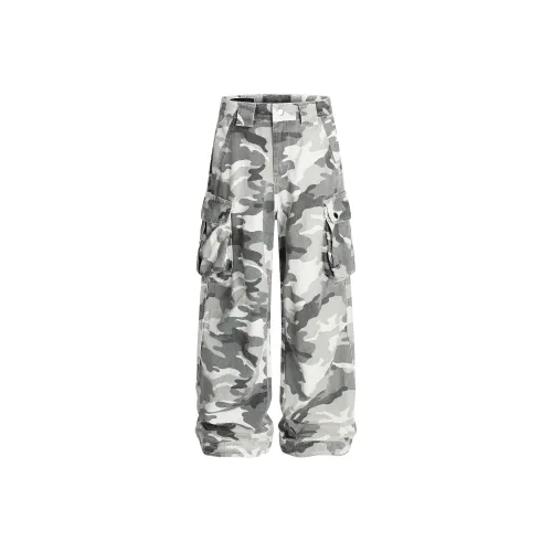 STRUCKCOOL Белый камуфляж Унисекс Брюки карго