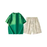 Комплект одежды (Зеленый топ + Хаки низ)