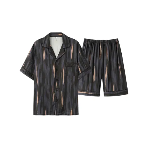 Cotton Gene Черный Мужской Пижамный Комплект