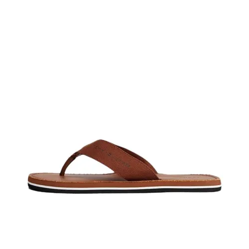 Tommy Hilfiger EVA Устойчивые к истиранию Шлепанцы Мужские Коричневые