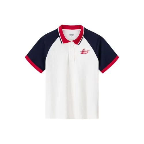 Levi's Поло Конфеты Белые Дети Возраст 3-7 Лет