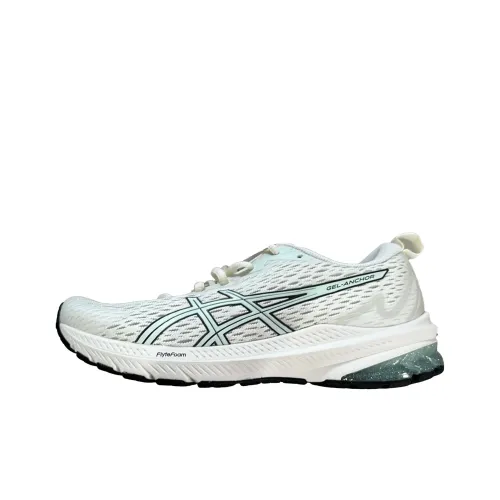 ASICS Гель Anchor Устойчивый к Износу Низкий Топ Беговые кроссовки Женские Белый Зеленый