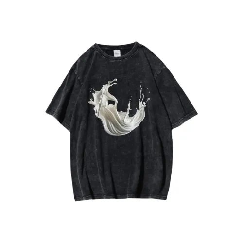 XIAOLIZI Промытый черный Женские футболки