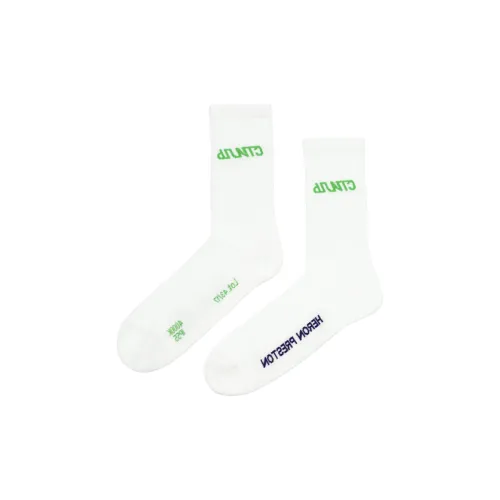 HERON PRESTON Белый/Зеленый Унисекс MID Носки до икры