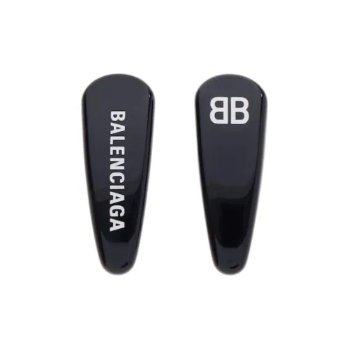 Balenciaga Заколки для волос из нержавеющей стали женские черные