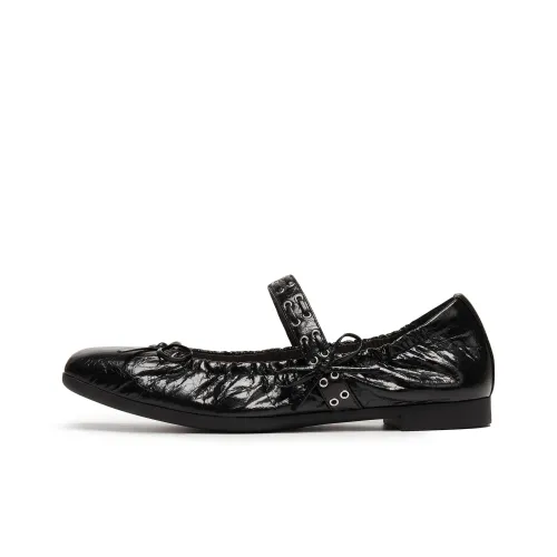 Staccato Coiled Mary Грубый каблук Туфли Мэри Джейн Женские