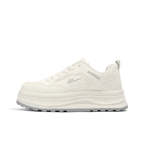 Warrior Аbrasion Resistant Lightweight And Breathable Низкие Кроссовки для Скейтбординга Женские Белые Серые