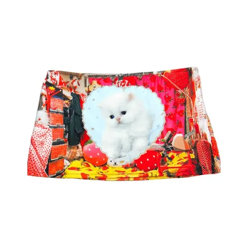 Omighty Print Женские Повседневные Короткие Юбки