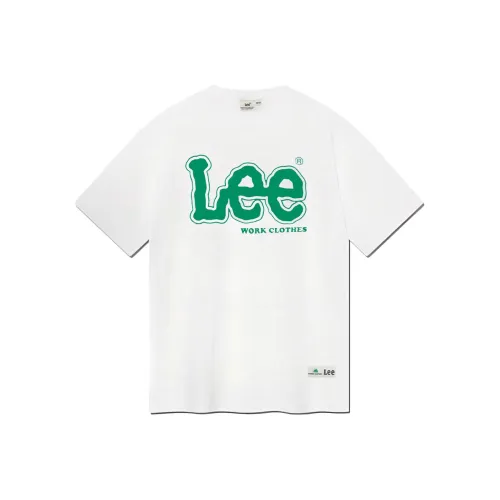 Lee Белая Унисекс Футболка
