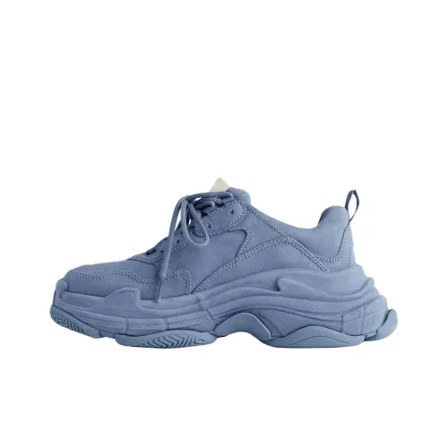 Balenciaga Triple S Low Топ Толстая подошва Кроссовки Мужские Синие