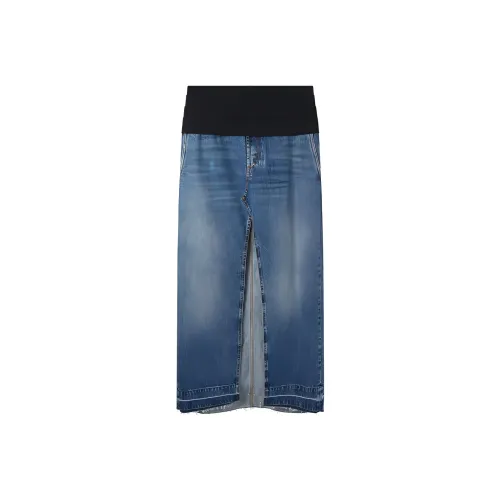 Stella McCartney SS24 Denim Long Skirt Women's Indigo Stella McCartney SS24 Деним Длинная Юбка Женская Индиго