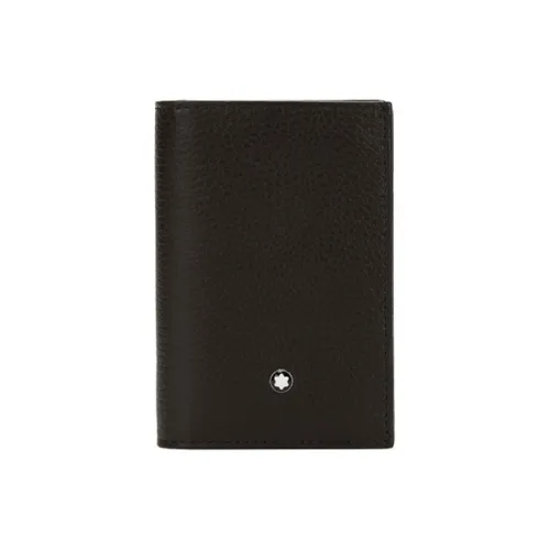 MONTBLANC Meisterstuck Коровья кожа крупнозернистая текстура держатель для карт мужской темно-коричневый