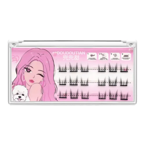 DOUDOUTIAN Клей Бесплатно Кошка Эльф Искусственные ресницы Натуральный Длинный Сегментированный Демон Подсолнух