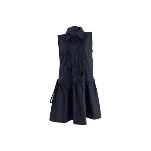 ADXKM Темно-синий Женские Платья без рукавов