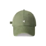 [Washed Army Green] 3D Эффект Маленький H Вышивка