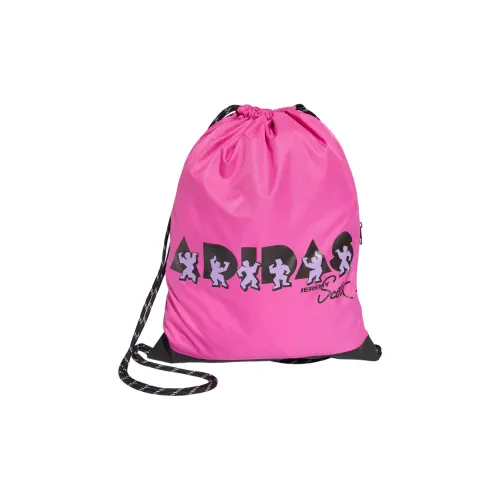 Adidas JEREMY SCOTT Collaboration Переработанный полиэстер Рюкзак Унисекс Прозрачный фиолетовый и красный и черный