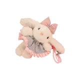 Маленький бант: фиолетовый и розовый в клетку юбка