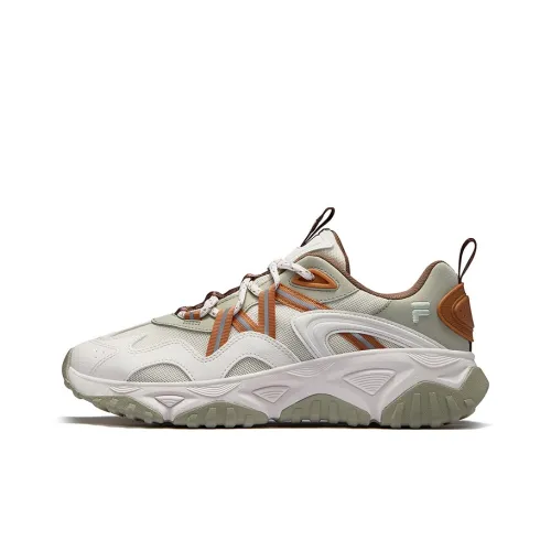 FILA FUSION FREEROAM Hiking Shoes Низкий топ Повседневная обувь Мужская Винтажный белый Клеверно-зеленый