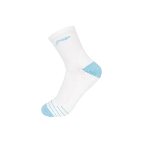 Лайнер Носки Высокие Унисекс 1 Пачка Белый Светло-Синий