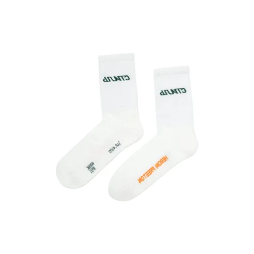 HERON PRESTON Белый/Зеленый Унисекс MID Носки до икры