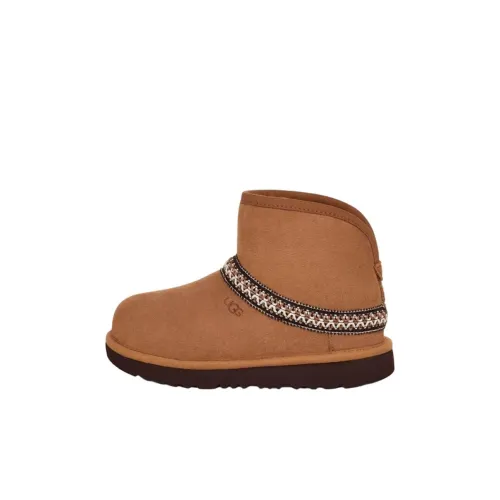 UGG CLASSIC MINI противоскользящие устойчивые к истиранию детские ботинки коричневые для детей от 3 до 7 лет