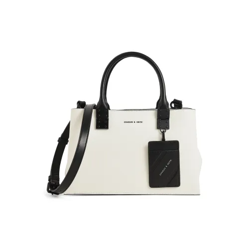 CHARLES KEITH ПУ (полиуретан) Сумка Сумка через плечо Большая Женская Розовая Ультраматовый Черный Белый