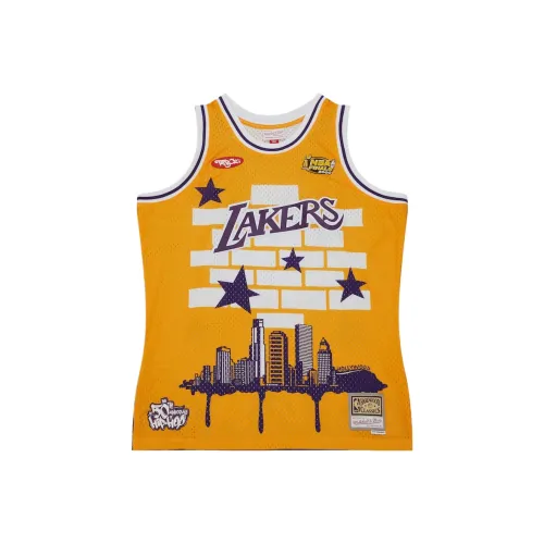 MITCHELL NESS X NBA Tats Cru Баскетбольная Джерси Мужская Желтая