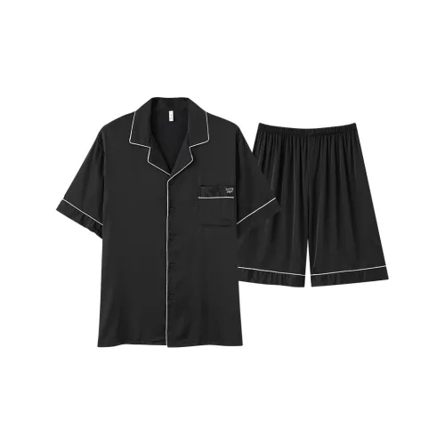 Cotton Gene Черный Мужской Пижамный Комплект