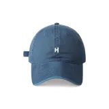 [Промытый Туманно-голубой] 3D-эффект Маленький H Вышивка