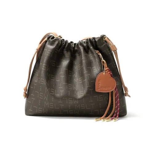 MashaLanti Сумка через плечо из ПВХ синтетической кожи стандартная женская кофейного и коричневого цвета