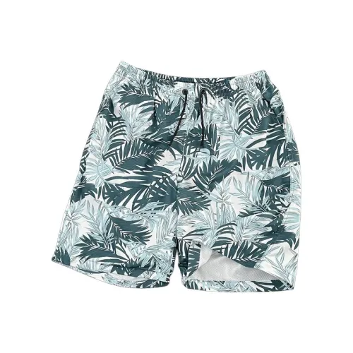 MEIKE Повседневные шорты Унисекс Листья на белом фоне