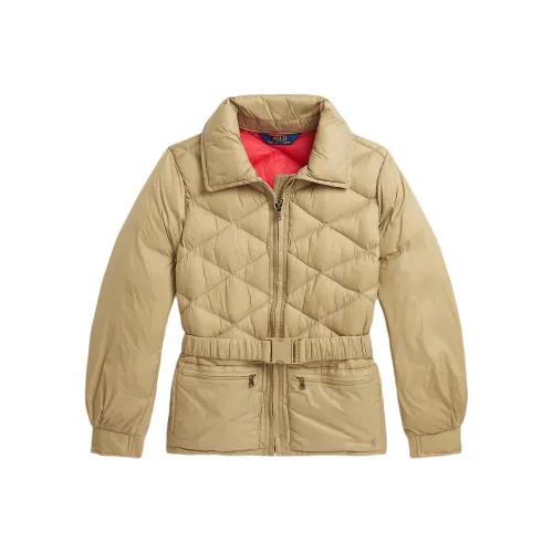 Polo Ralph Lauren Хлопковый пуховик хаки для детей