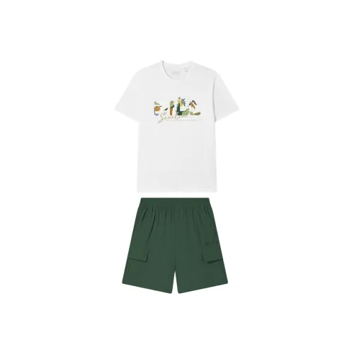 FILA Одежда Комплекты Cloud White+Green Мужская Повседневная Спортивная Одежда