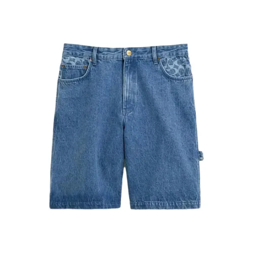 COACH Blue Men's Denim Shorts COACH Синие Мужские Джинсовые Шорты