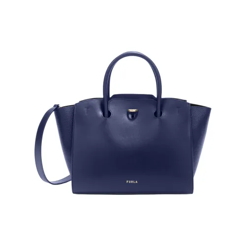 Furla Гладкая кожа Тоут Сумка Сумка для покупок Сумка через плечо Сумка Большая Женская Морской синий