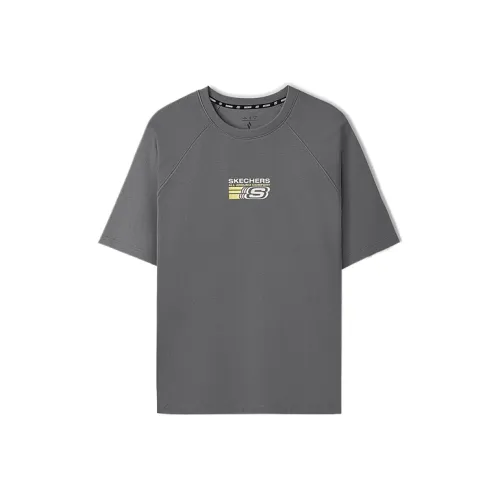 Skechers T-Shirt Мужской Lime Gray 040R
