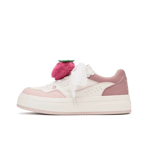 Hotwind Toy Story Series Противоскользящие Устойчивые к износу Низкие Кроссовки для скейтбординга Женские Бежево-розовые