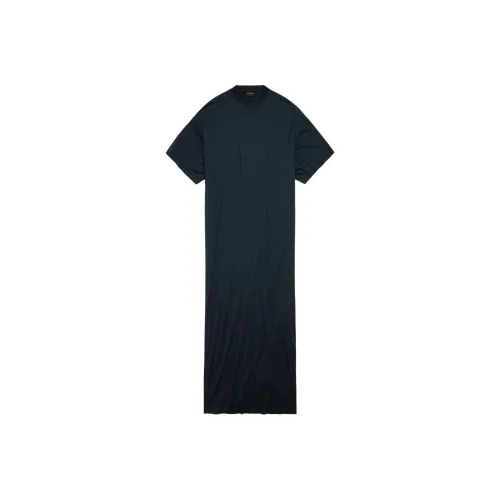 Balenciaga FW25 Короткий рукав Платье Свободного кроя Женское Черное